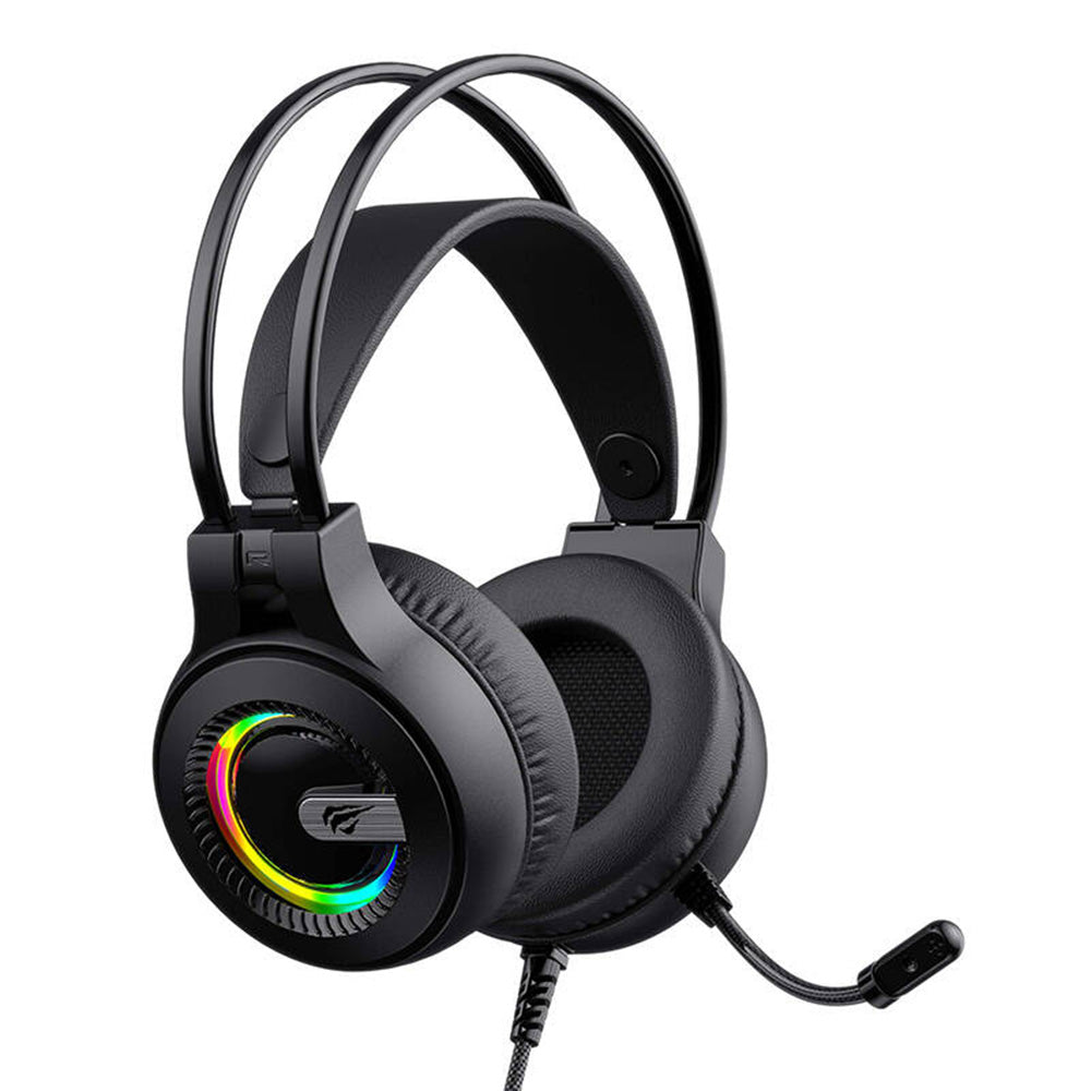 Auriculares Gaming 3.5mm HAVIT H2040d, RGB, 2.1m, Negros