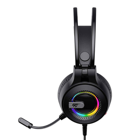 Auriculares Gaming 3.5mm HAVIT H2040d, RGB, 2.1m, Negros