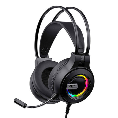 Auriculares Gaming 3.5mm HAVIT H2040d, RGB, 2.1m, Negros