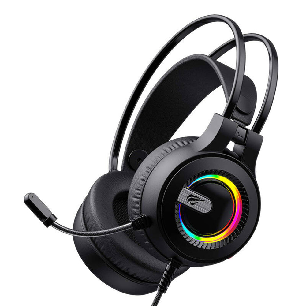 Auriculares Gaming 3.5mm HAVIT H2040d, RGB, 2.1m, Negros