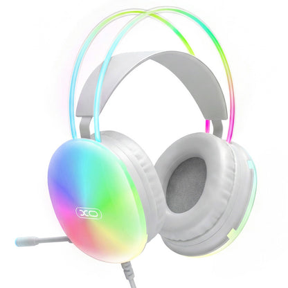 Auriculares Gaming 3.5mm XO Design GE11, RGB, Blancos