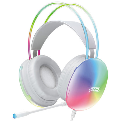 Auriculares Gaming 3.5mm XO Design GE11, RGB, Blancos