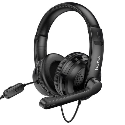 Auriculares Gaming 3.5mm HOCO W103, Negros