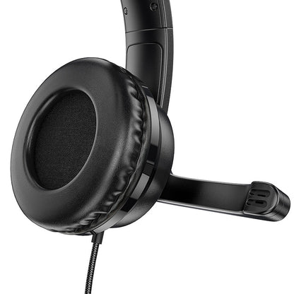 Auriculares Gaming 3.5mm HOCO W103, Negros
