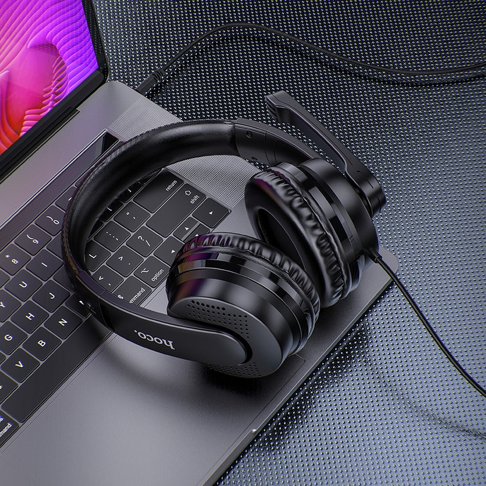 Auriculares Gaming 3.5mm HOCO W103, Negros