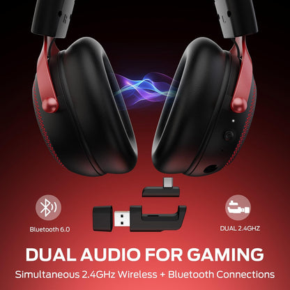 Auriculares Gaming Inalámbricos Monster Mission 350, BT / Wi-Fi / Con Cable, Negros