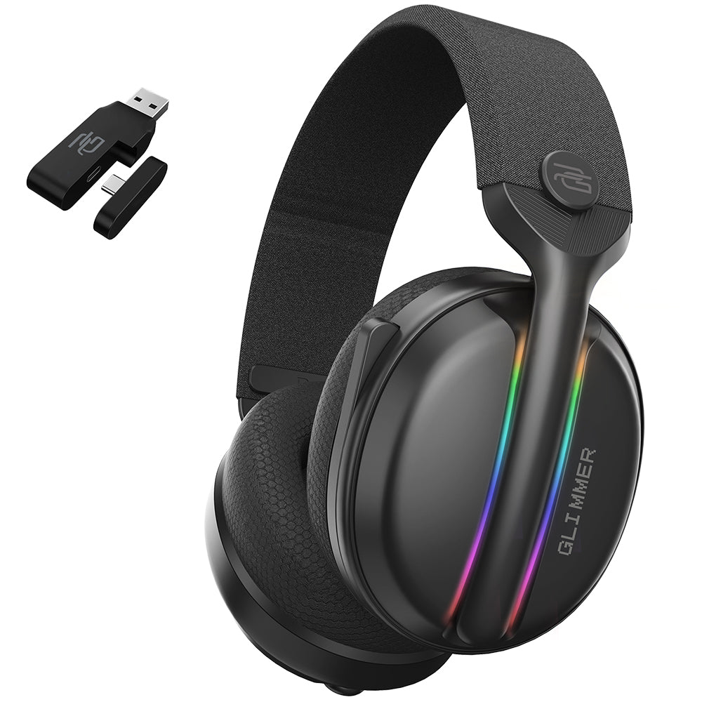 Auriculares Gaming Inalámbricos Proove Glimmer, RGB, BT / Wi-FI / Cableado, Negros WHGL00022001