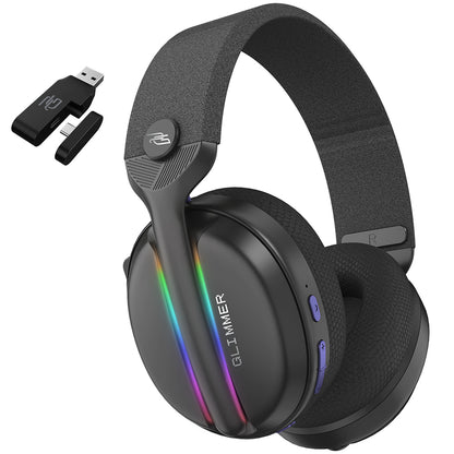 Auriculares Gaming Inalámbricos Proove Glimmer, RGB, BT / Wi-Fi / Cableado, Negro Púrpura WHGL00022016