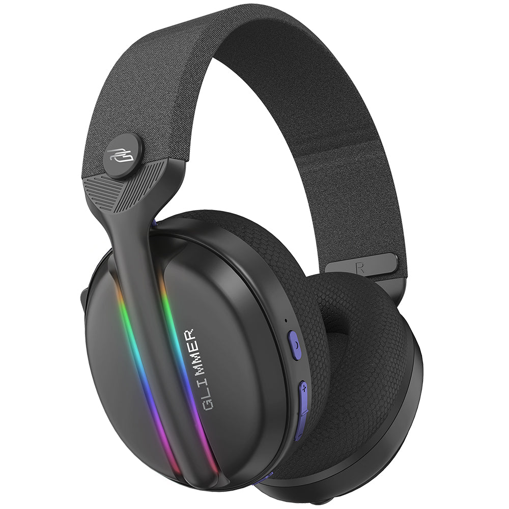 Auriculares Gaming Inalámbricos Proove Glimmer, RGB, BT / Wi-Fi / Cableado, Negro Púrpura WHGL00022016