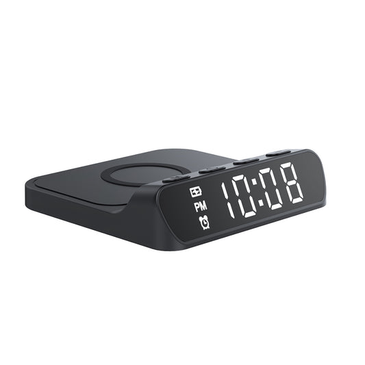Reloj Digital HAVIT W3031 con Carga Inalámbrica QI, Negro