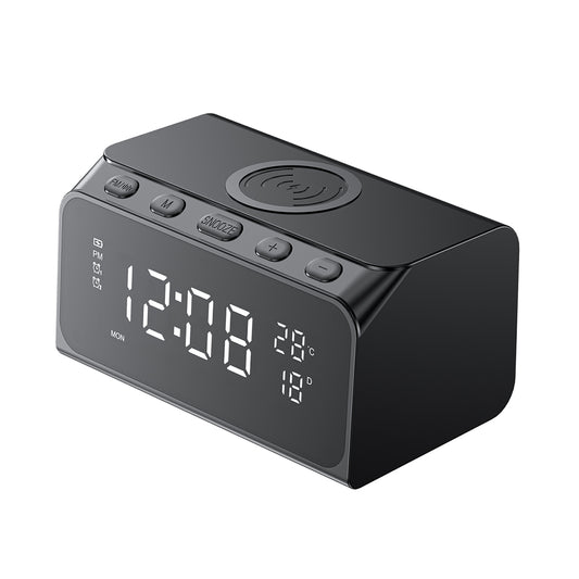 Reloj Digital HAVIT W3041 6en1 con Carga Inalámbrica QI, Negro