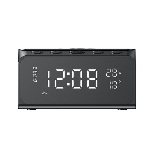 Reloj Digital HAVIT W3041 6en1 con Carga Inalámbrica QI, Negro
