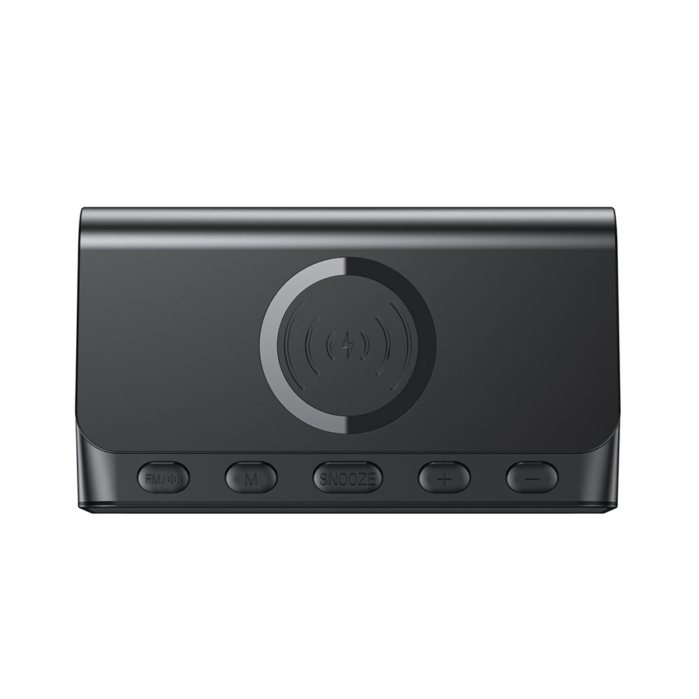 HAVIT W3041 6in1 Digital Clock with Wireless QI Charging, Black