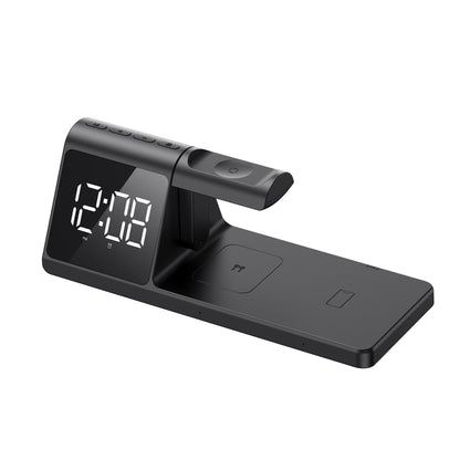 Reloj Digital HAVIT W3042 4en1 con Carga Inalámbrica QI, Negro