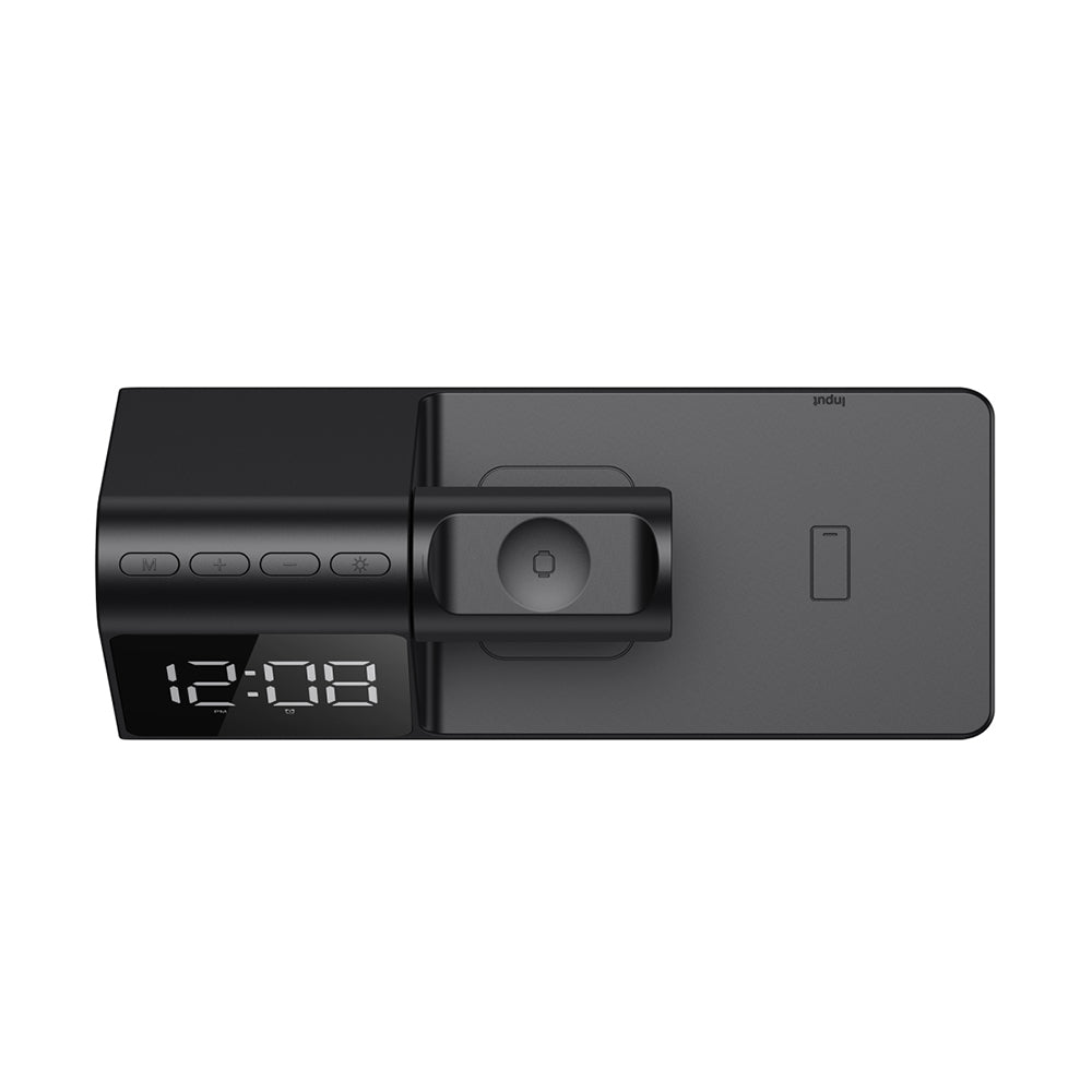 Reloj Digital HAVIT W3042 4en1 con Carga Inalámbrica QI, Negro