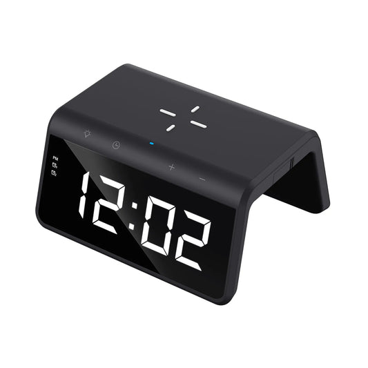 Reloj Digital HAVIT W320 con Carga Inalámbrica QI, Negro
