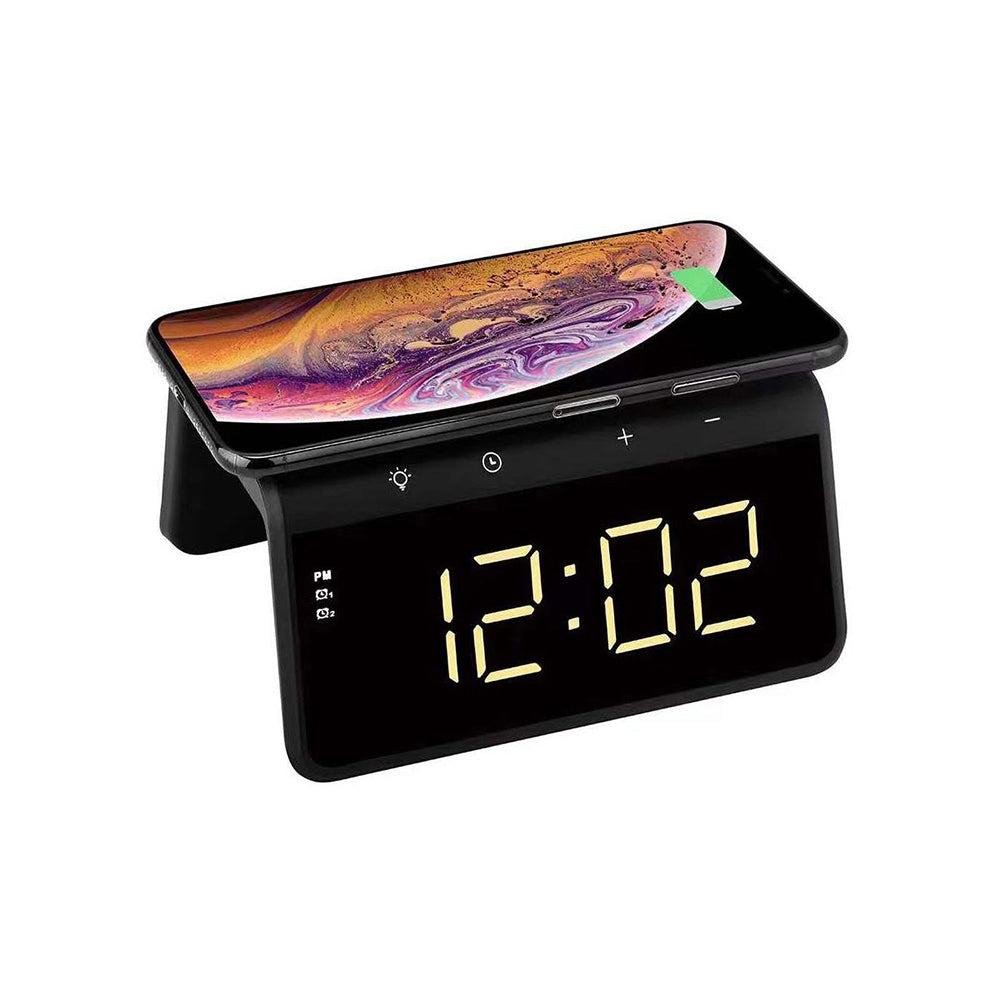 Reloj Digital HAVIT W320 con Carga Inalámbrica QI, Negro