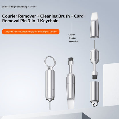 Llave SIM OEM CS-02, 3en1, Tipo Llavero, Gris