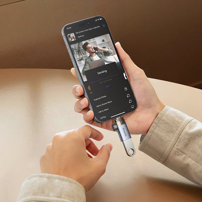 Lector de Tarjetas Lightning McDodo OT-7850, USB-A (OTG) - microSD, Negro