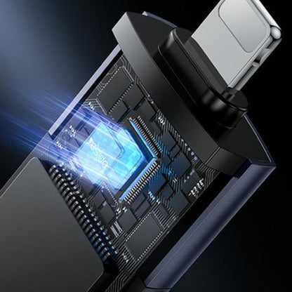 Lector de Tarjetas Lightning Yesido GS38, microSD, Gris