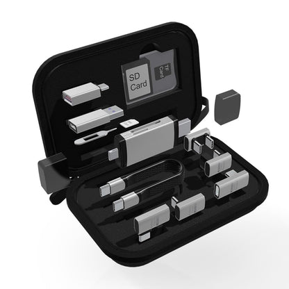 Lector de Tarjetas USB / USB-C OEM OmniLink Pro-003 Travel, 10en1, Gris