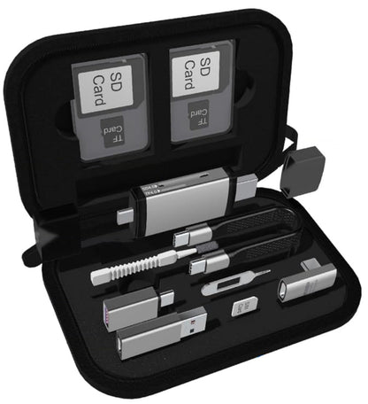 Lector de Tarjetas USB / USB-C OEM OmniLink Pro-002 Travel, 7en1, Gris