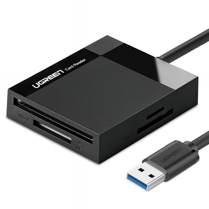 Lector de tarjetas USB 3.0 UGREEN CR125, SD - microSD - CF - MS, Negro