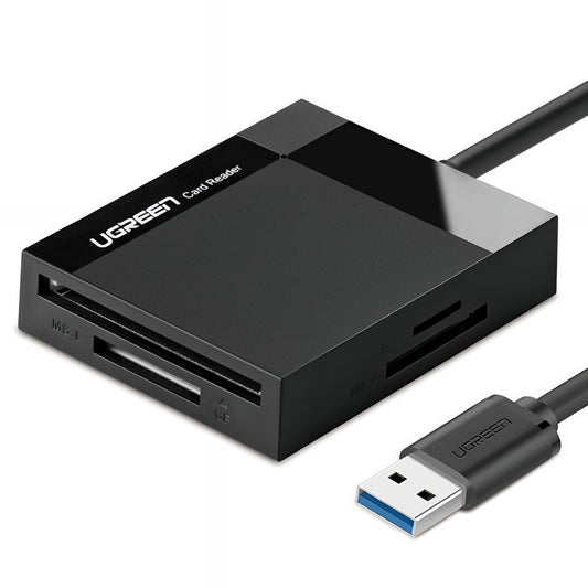 Lector de tarjetas USB 3.0 UGREEN CR125, SD - microSD - CF - MS, Negro
