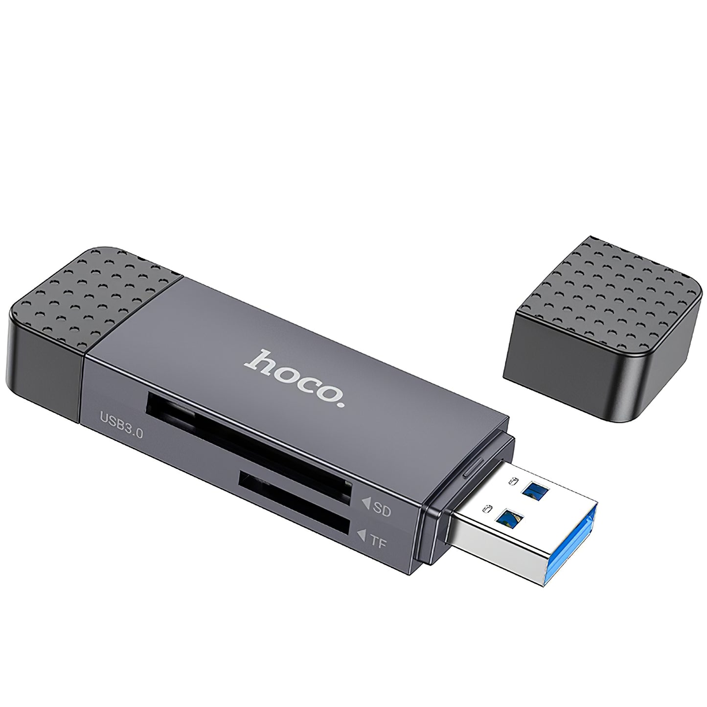 Lector de tarjetas USB / USB-C HOCO HB45, SD - microSD, USB 2.0, Gris 