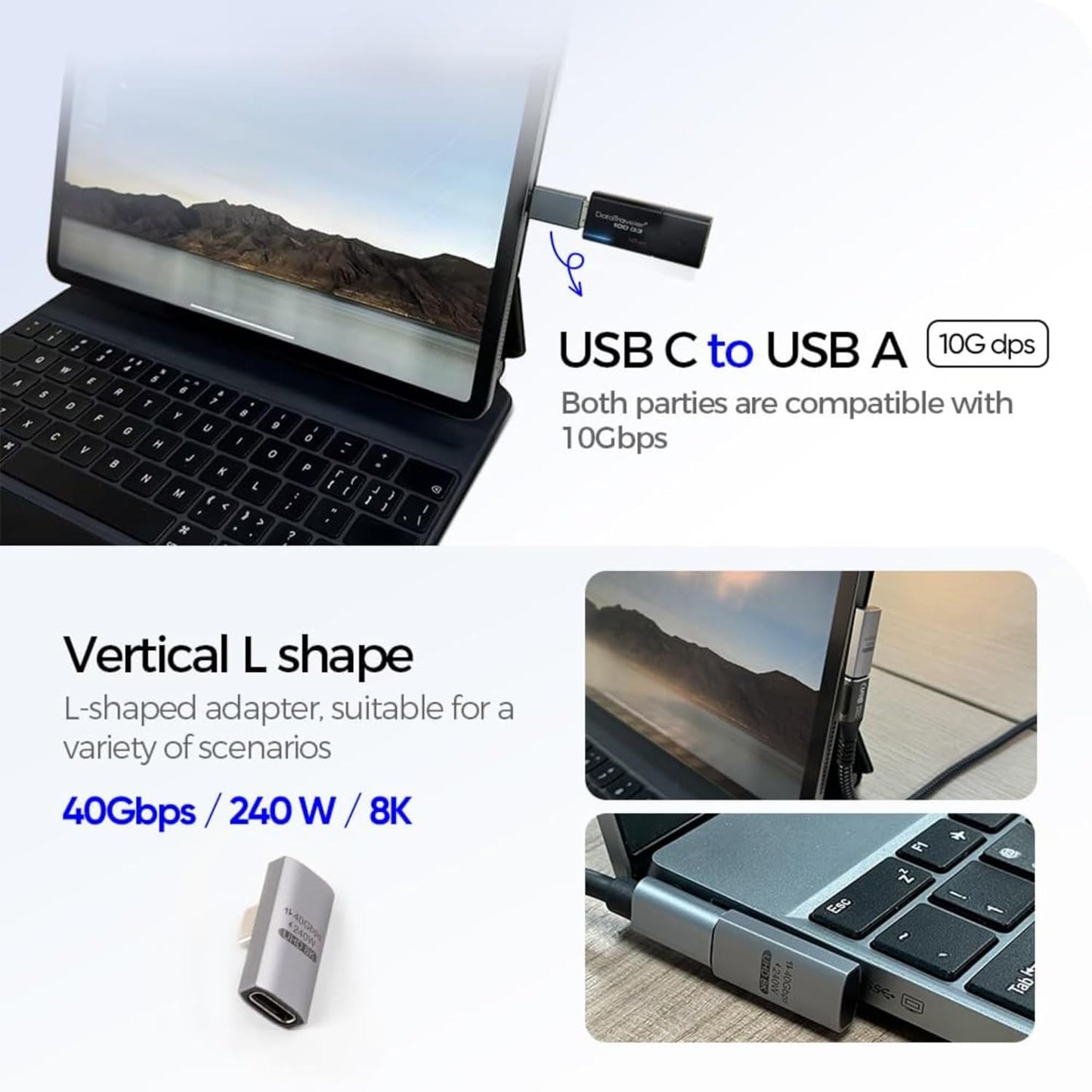 Lector de Tarjetas USB / USB-C OEM OmniLink Pro-003 Travel, 10en1, Gris