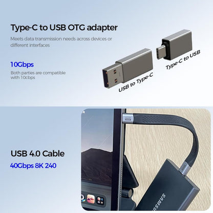 Lector de Tarjetas USB / USB-C OEM OmniLink Pro-002 Travel, 7en1, Gris