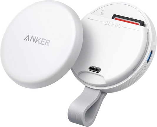 Lector de tarjetas USB-C Anker MagGo para Apple iPhone USB-C, SD - microSD, Blanco A83D1G21