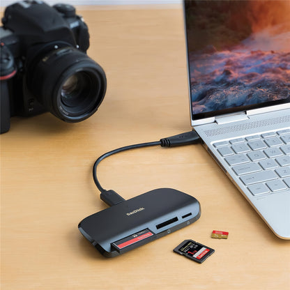 Lector de tarjetas SanDisk Image Mate Pro USB-C, CF - SD - microSD, negro SDDR-A631-GNGNN