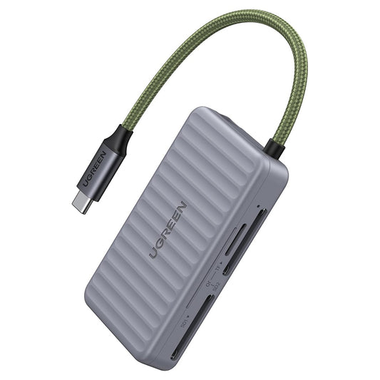 Lector de Tarjetas USB-C con Organizador UGREEN 55886, 2 x SD - microSD, Gris
