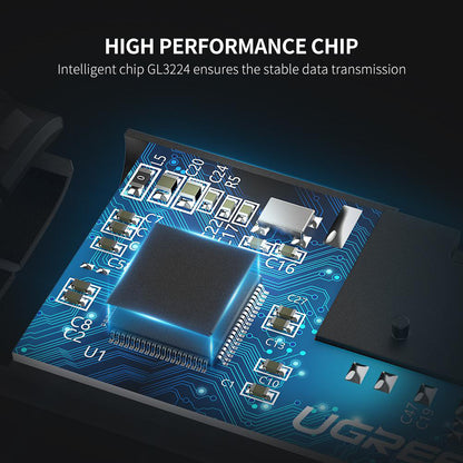 Lector de tarjetas USB-C UGREEN CM184, SD - microSD, Gris