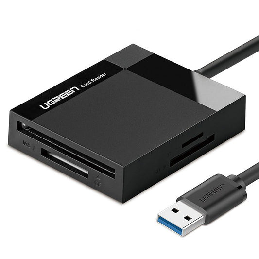Lector de tarjetas USB 3.0 UGREEN CR125, SD - microSD - CF - MS, Negro