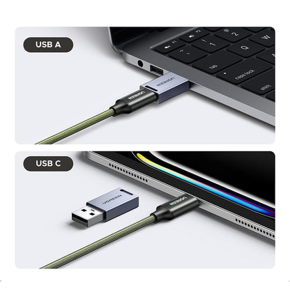 Lector de Tarjetas USB / USB-C con Organizador UGREEN CM856 (55899), 2 x SD - microSD, Gris