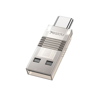 Lector de tarjetas USB / USB-C Yesido GS21, microSD, Transparente
