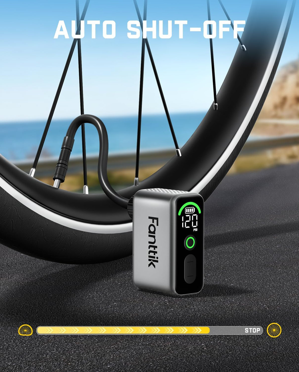 Compresor para bicicleta Fanttik X10 Ace Tiny, gris