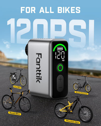 Compresor para bicicleta Fanttik X10 Ace Tiny, gris