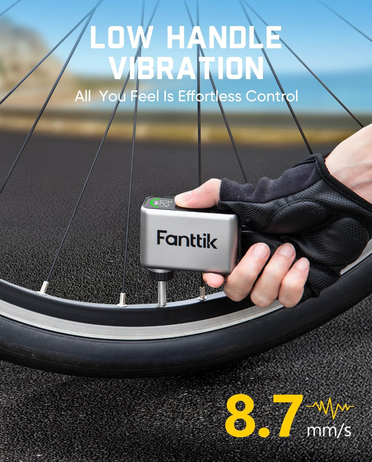 Compresor para bicicleta Fanttik X10 Ace Tiny, gris