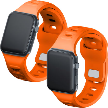 3MK Correa de silicona para Apple Watch Series 41mm / 40mm / 38mm, Naranja 