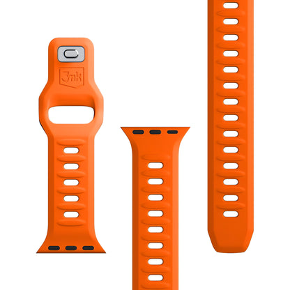 3MK Correa de silicona para Apple Watch Series 41mm / 40mm / 38mm, Naranja 