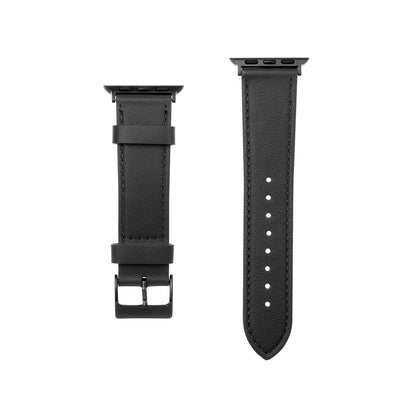 Correa Fixed Leather para Apple Watch 49mm / 46mm / 45mm / 44mm / 42mm Series, Negra