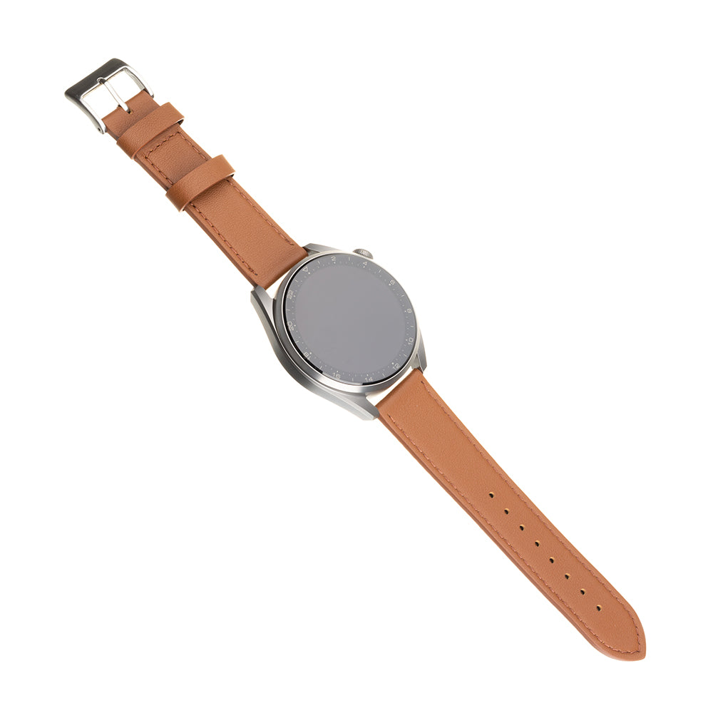Correa Fixed Leather para Samsung Galaxy Watch / Huawei Watch Series, 20mm, Marrón.