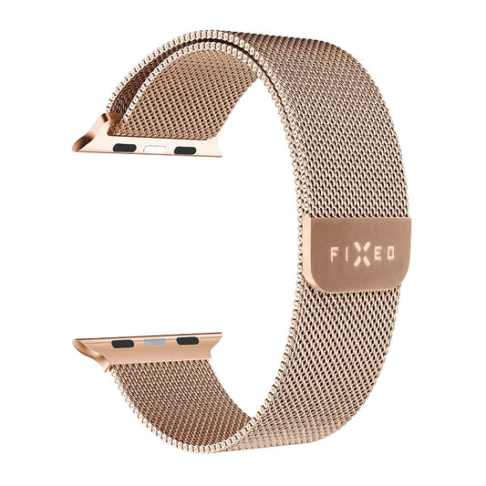 Correa Fixed Mesh para Apple Watch 42mm / 41mm / 40mm / 38mm Series, Rosa Dorado
