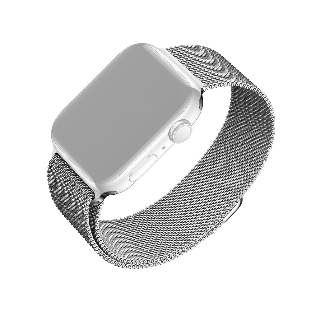 Correa Fixed Mesh para Apple Watch 49mm / 46mm / 45mm / 44mm / 42mm Series, Plateada