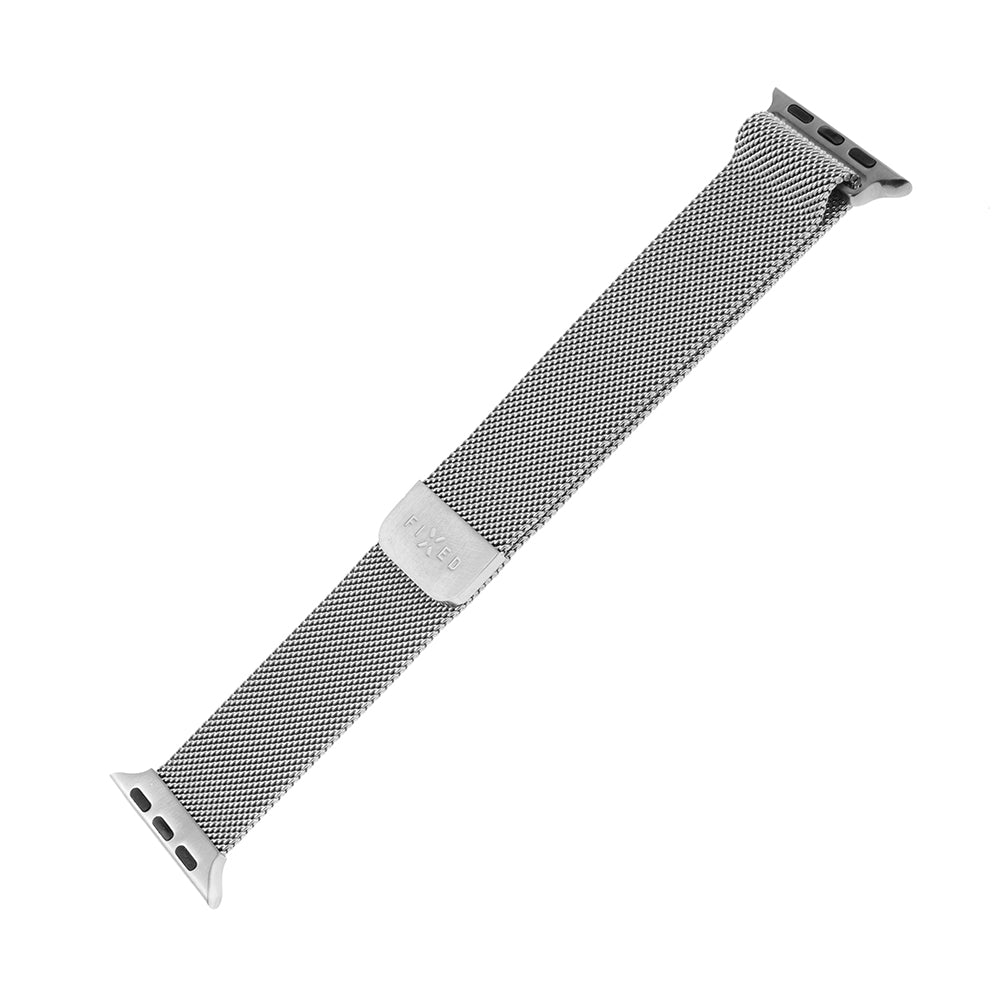 Correa Fixed Mesh para Apple Watch 49mm / 46mm / 45mm / 44mm / 42mm Series, Plateada