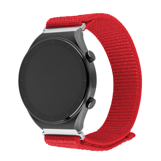Correa Fixed Nylon Sporty para Samsung Galaxy Watch / Huawei Watch Series, 20mm, Roja.