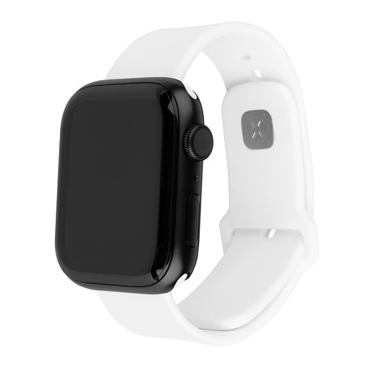 Correa Fixed Silicone Sporty para Apple Watch 49mm / 46mm / 45mm / 44mm / 42mm Series, Blanca